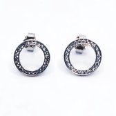 RY silver| Oorbellen dames| Zilver| Oorknoppen| Circle| Cirkelvormig| Zirkonia