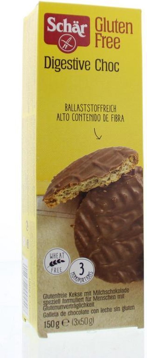 Digestive Choc Sin gluten - Schär - 150 grs