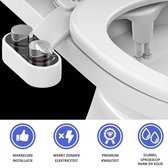 Bidet Handdouche Toilet Sproeier Shattaf Sprayer WC Papier Besparend - Dubbel Spray Warm & Koud Water - Badkamer Accessoires - Freshole®