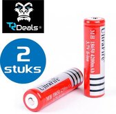 TR Deals ® 2x Ultrafire 18650 - 4200 mah 3.7 Volt oplaadbare batterij - Geschikt voor zaklampen, videodeurbel, laserpennen en meer!