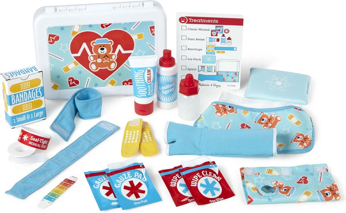 Melissa & Doug EHBO-koffer speelgoedset met accessoires - dokterskoffer. — afbeelding 6