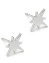 Dielay - Oorbellen Poolster - RVS - 10 mm - Zilverkleurig