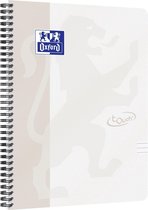 Oxford Touch - Schrijfblok - A4 - Gelijnd - 140 pagina's - 90g - soft cover - licht grijs