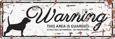 D&D Waakbord / Warning sign beagle gb Wit 40x14cm