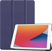 iPad 2020 hoes - 10.2 inch - Tri-Fold Book Case - Donker Blauw