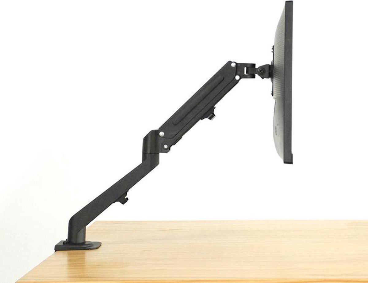 NÖRDIC AG6-21 Gasgedreven monitorbeugel - Arm voor bureaus en tafels - Geschikt voor schermen van 43.18 tot 182.88 cm - Zwart