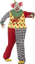 Smiffy's - Monster & Griezel Kostuum - Sinistere Freaky Clown - Man - Rood, Geel - Large - Halloween - Verkleedkleding