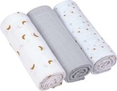 Lässig Swaddle & Burp Multi Cloth Couche L Adventure Tractor lot de 3 pièces 85 x 85 cm