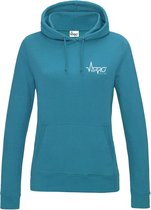 FitProWear  Hoodie Dames - Blauw  - Maat L - Dames  - Trui - Slim Fit - Slim Fit Trui - Getailleerde trui - Trui getailleerd - Sporttrui - Sweater - Hoodie - Katoen / Polyester - T