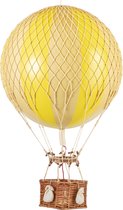Authentic Models - Luchtballon Royal Aero - Luchtballon decoratie - Kinderkamer decoratie - Dubbel Geel - Ø 32cm