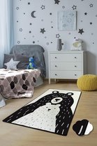 Nerge.be | Vloerkleed Kinderkamer | Bears | Beren voor kinderen Speelkleed Slaapkamer Speelkamer woonkamer Dier Huisdieren 100cm X 160cm (39.37 "X 63") Beste kindervloerkleden om t