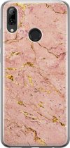Huawei P Smart 2019 hoesje - Marmer roze goud - Soft Case Telefoonhoesje - Marmer - Roze