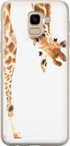 Samsung Galaxy J6 2018 hoesje siliconen - Giraffe - Soft Case Telefoonhoesje - Giraffe - Bruin