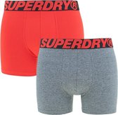 Superdry - boxers 2-pack rood & grijs - XL