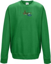 FitProWear Sweater Heren - Groen - Maat S - Heren - Trui zonder capuchon - Sweater - Hoodie - Trui - Sporttrui - Katoen / Polyester - Sportkleding - Casual kleding -