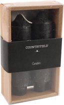 Set van 2 kaarsen Countryfield 12,5cm | Zwart