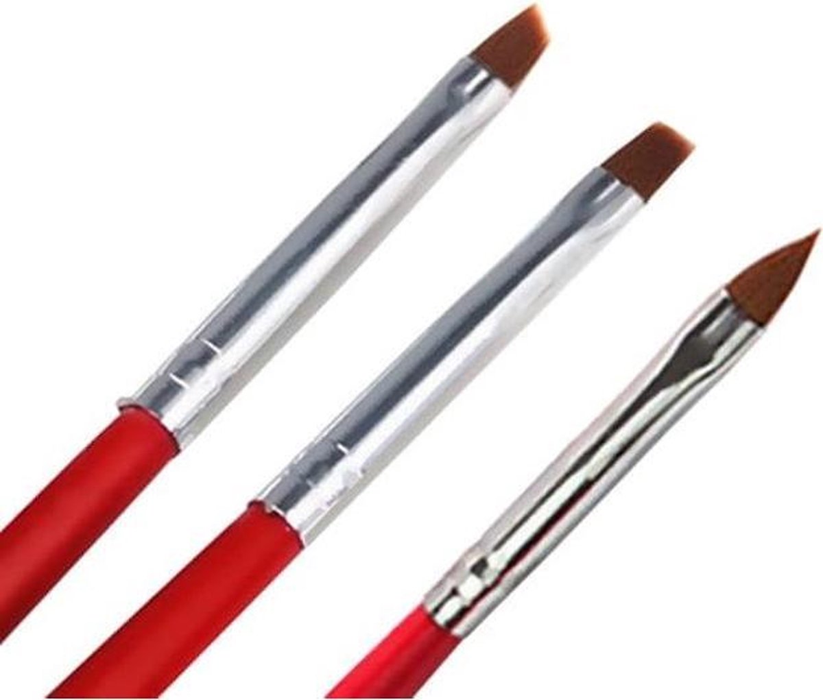 Goedkoopste SUNONE Nageldecoratie Penselen Set Rood - 3 Stuks119