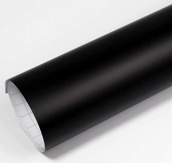 aanraken Proficiat reguleren Vinyl wrap folie voor auto of keuken, 5m x 1.5m, mat zwart autofolie |  bol.com