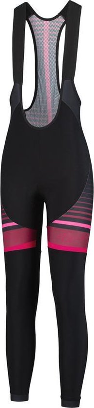 Rogelli Impress Lange Fietsbroek - Dames - Zwart, Bordeaux, Roze - Maat S