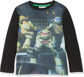 Teenage Mutant Ninja Turtles - Longsleeve - Zwart / Multi-kleur - 128 cm - 8 jaar - Polyester/katoen