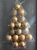 17 Kerstballen Goud 4cm onbreekbaar