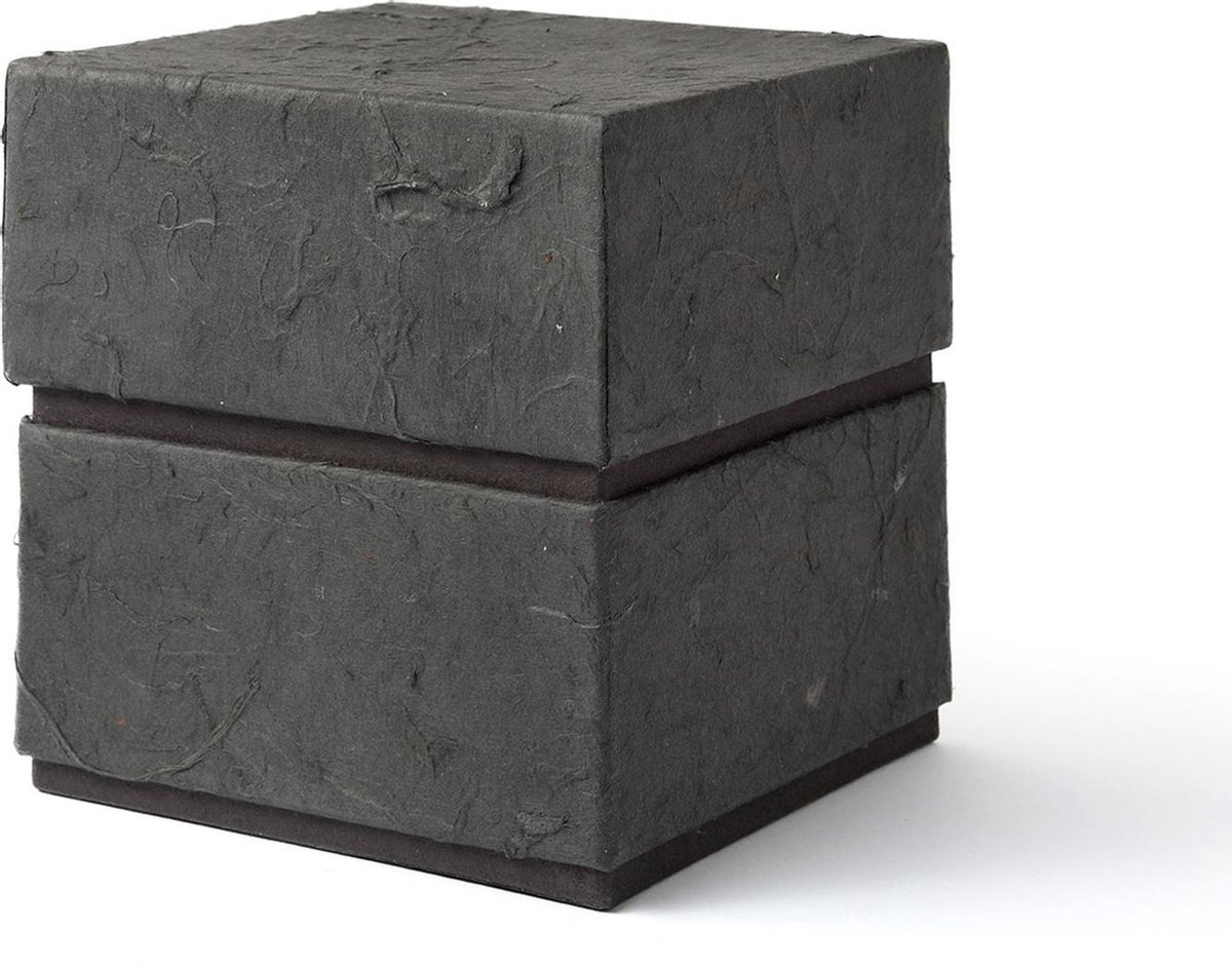 Biologisch afbreekbare urn, Kubusvorm, 19,3 x 18,5x18,5 cm, donkergrijs