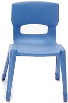 Kunststof stoel blauw zithoogte 26 cm. Set van 5 stuks