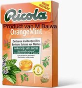 Ricola Orange-Mint Suikervrij Kruidenpastilles 20X50G