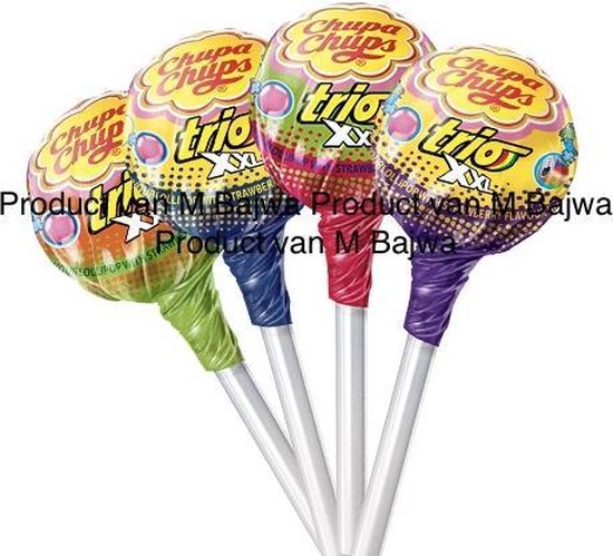 Chupa Chups Lollie Lolly Xxl Bubblegum 60 Stuks Bucket