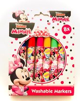 Disney Minnie Mouse - Uitwasbare stiften - Washable markers - 8 stuks - Schoencadeautjes - Sinterklaas cadeau