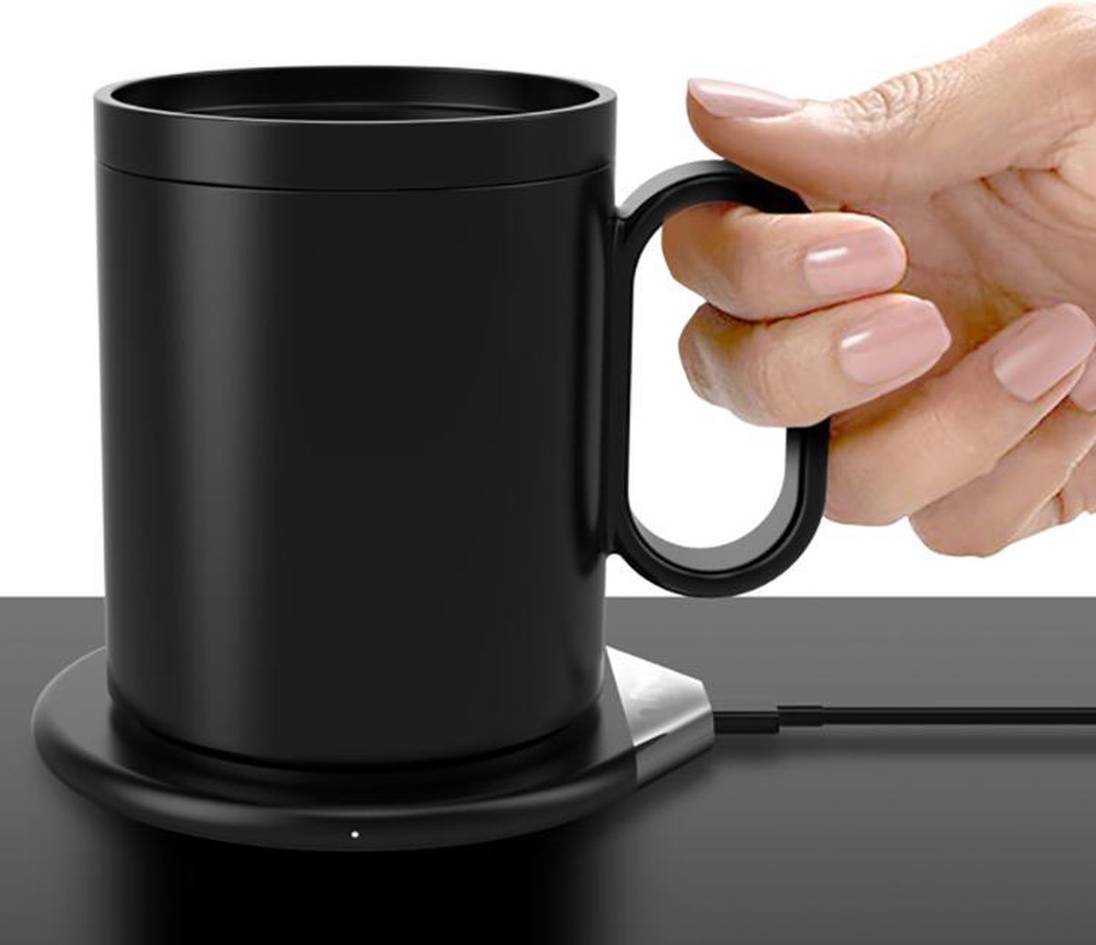 Ensemble de chauffe-tasses à café, chauffe-tasse auto-chauffant avec  fonction de charge sans fil du téléphone, chauffe-tasse à café pour bureau,  arrêt automatique, coffret cadeau électrique intelligent (350 ml, blanc) :  : Électronique
