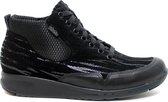 Durea Dames Veterboot Go 9679-7956 Zwart/Combi - Wijdte K - Maat 4