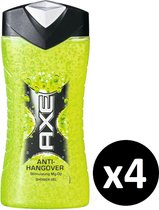 AXE Shower Gel - Anti Hangover - Awakening Body Hair Face - Citrus - 4 x 250 ml