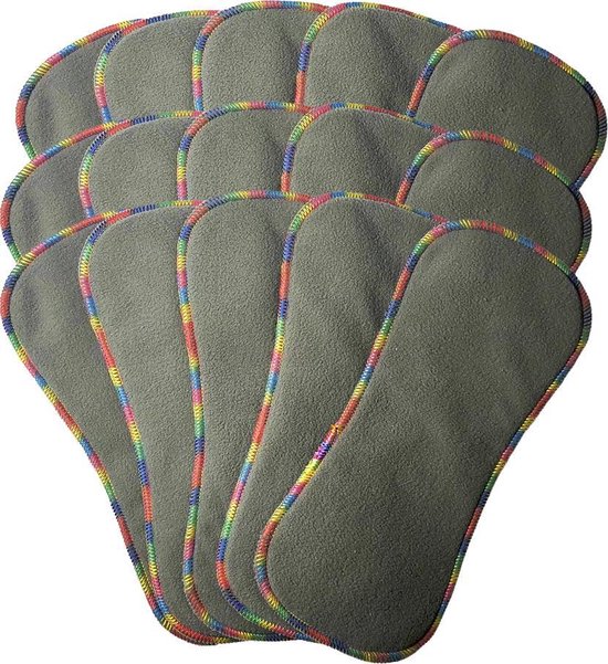 Product: 15 Wasbare inleggers new born (voor wasbare luiers) - hoge kwaliteit 4-layer bamboe houtskool insert - booster tbv pocketluier, van het merk Happy Flute