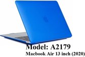 Macbook Case Cover Hoes voor Macbook Air 13 inch 2020 A2179 - A2337 M1 - Laptop Cover - Matte Donker Blauw