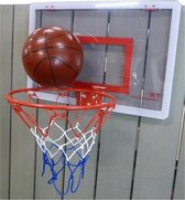 Basketballset met stalen ring. bord 30x45cm. met bal