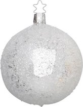Twee Stoere Glinsterend Koele Zilveren Kerstballen - Handgemaakt in Duitsland