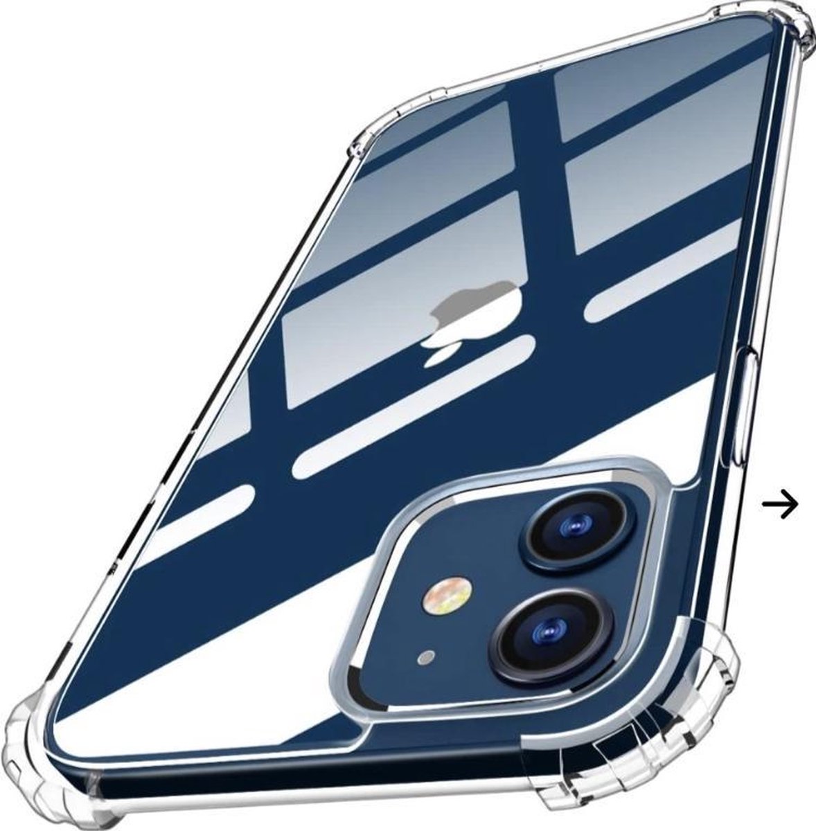 geschikt voor iPhone 12 pro max telefoonhoesje|smartphone case|siliconen|doorzichtig|hoesje