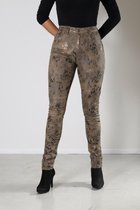 New Star dames broek Maine taupe / zwart coated - maat 34