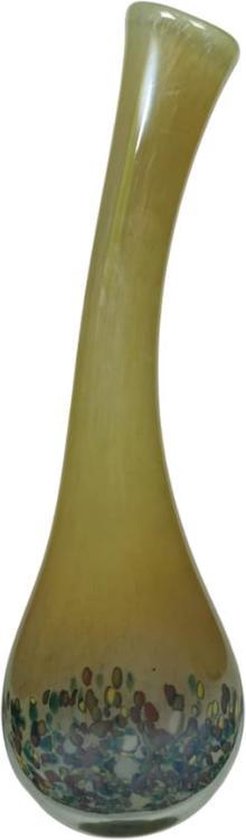 Fidrio vaas lampadina Pearl colour - hoogte 52 cm - decoratieve vaas - glazen vaas - vase - mond geblazen glas - handgemaakt glas - glaswerk - glas - kunst