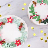 PME Wreath Eucalyptus Cutter Set/3 | Koekjes Uitstekers | Trio van eucalyptusvormige uitstekers| Taartdecoratie | Kerst thema