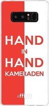 6F hoesje - geschikt voor Samsung Galaxy Note 8 -  Transparant TPU Case - Feyenoord - Hand in hand, kameraden #ffffff