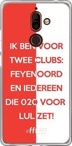 Nokia 7 Plus Hoesje Transparant TPU Case - Feyenoord - Quote