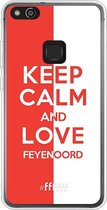 6F hoesje - geschikt voor Huawei P10 Lite -  Transparant TPU Case - Feyenoord - Keep calm #ffffff