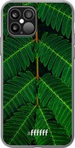 6F hoesje - geschikt voor iPhone 12 - Transparant TPU Case - Symmetric Plants #ffffff