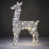 Luca Lighting - Decoration deer silver warm white 70led - l37xw12xh55cm