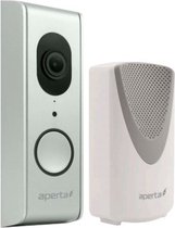 Aperta draadloze video deurbel, Wi-Fi deurbel met camera en app, kleur zilver, APWIFIDS2