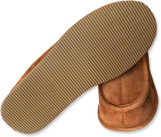 Babouche Sarah en peau de mouton avec cou-de-pied spacieux - taille 47