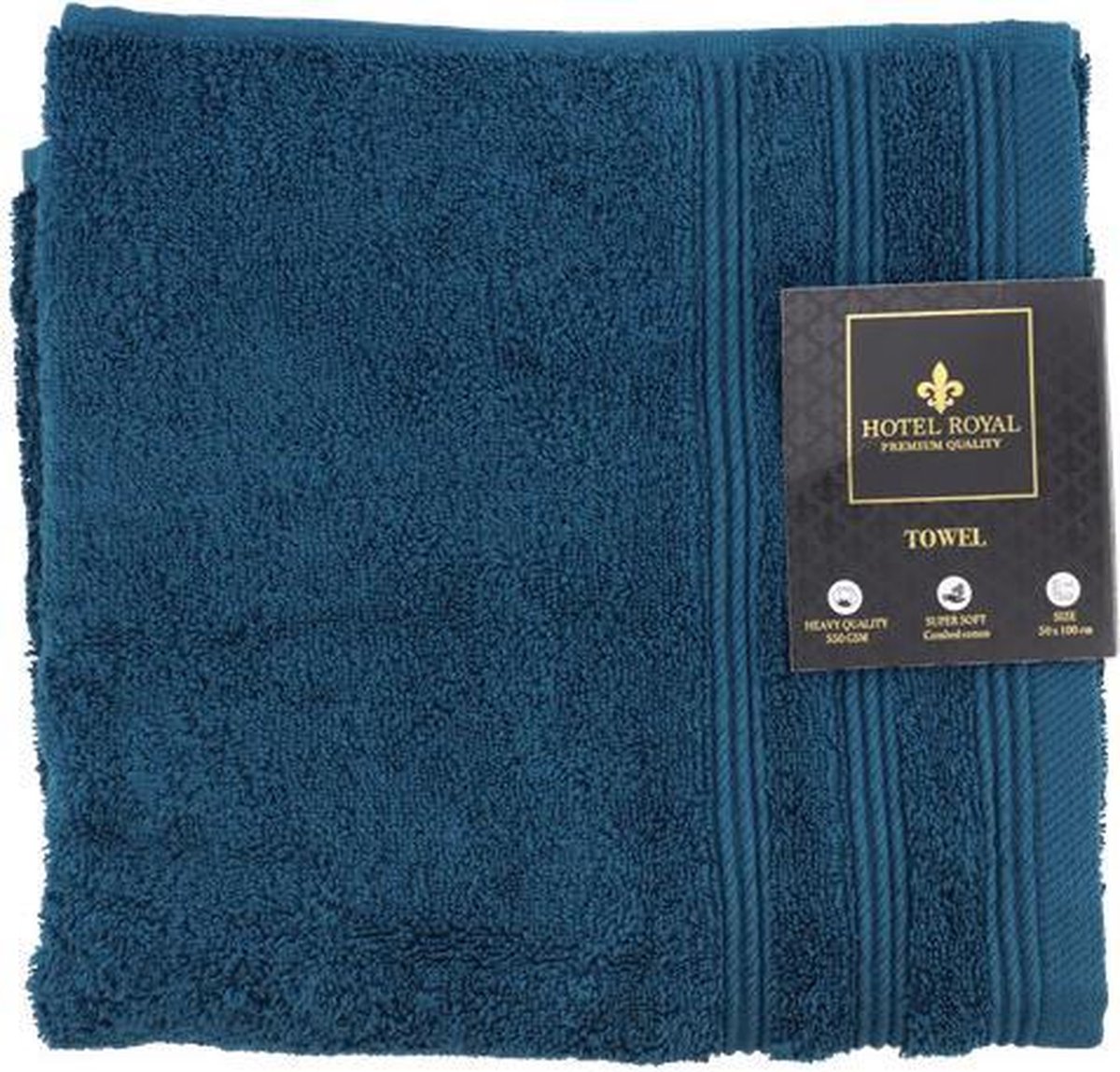 Hotel Handdoek - Badhanddoek Blauw 50x100 cm - Superzacht Gekamd katoen / 550 GSM Zware kwaliteit Badhanddoek - Hotel handdoek - badlaken - badhandoek - Super soft - Towels - serviette de bain -
