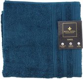 Hotel Handdoek - Badhanddoek Blauw 50x100 cm - Superzacht Gekamd katoen / 550 GSM Zware kwaliteit Badhanddoek - Hotel handdoek - badlaken - badhandoek - Super soft - Towels - servi